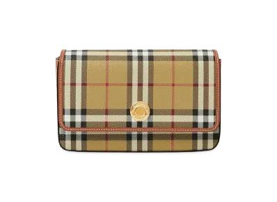 Burberry Women's Printed Canvas Hampshire Crossbody Bag "Beige"