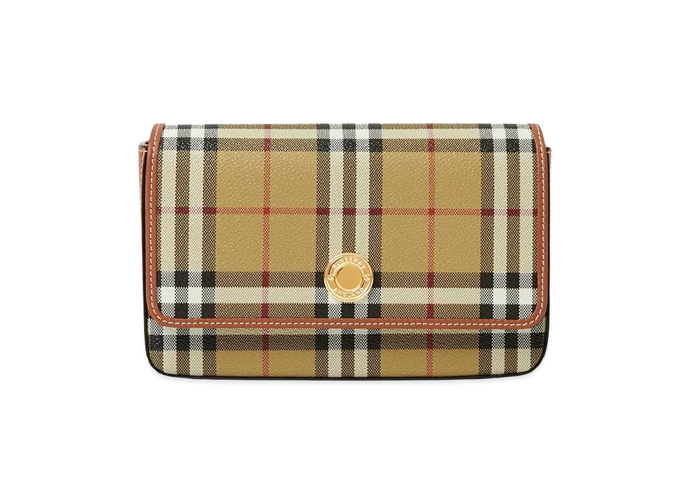 Burberry Women's Printed Canvas Hampshire Crossbody Bag "Checked"