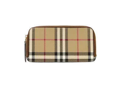 Burberry Women's Printed Canvas Card Holder "Checked"