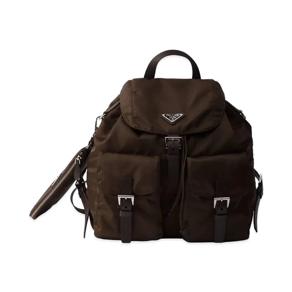 PRADA Medium Re-Nylon Backpack "Sienna Brown"