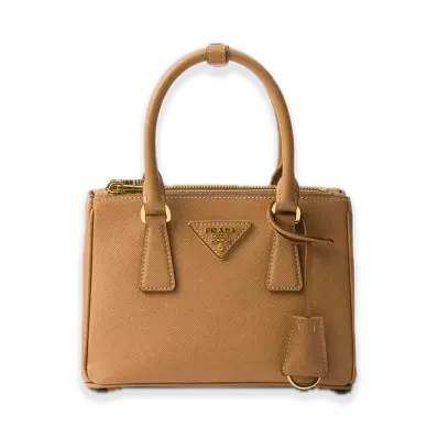 PRADA Galleria Saffiano Leather Mini Bag "Natural"