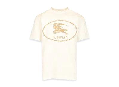 Burberry Knight Stamp Cotton T-Shirt "White"