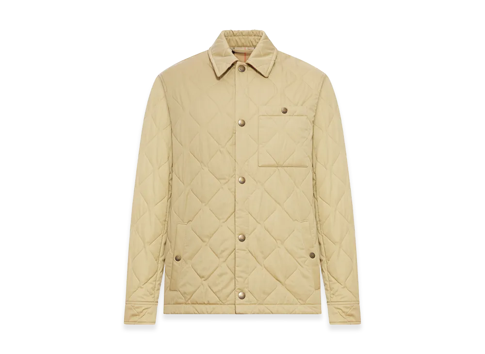Burberry Quilted Gabardine Overshirt "Beige"