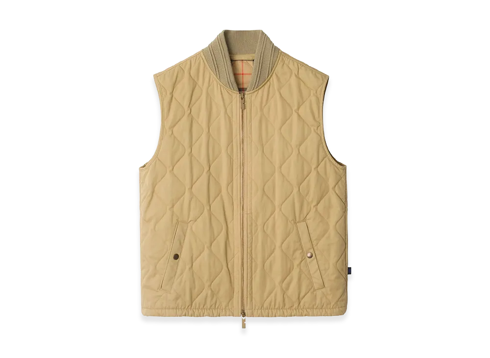 Burberry Cotton Sleeveless Jacket "Beige"