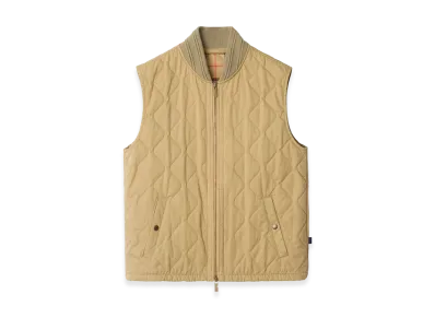Burberry Cotton Sleeveless Jacket "Beige"