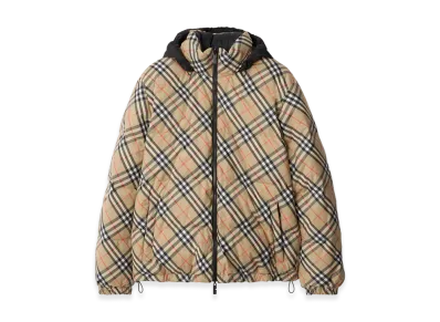 Burberry Reversible Check Snowdon Down Jacket "Sand Beige"