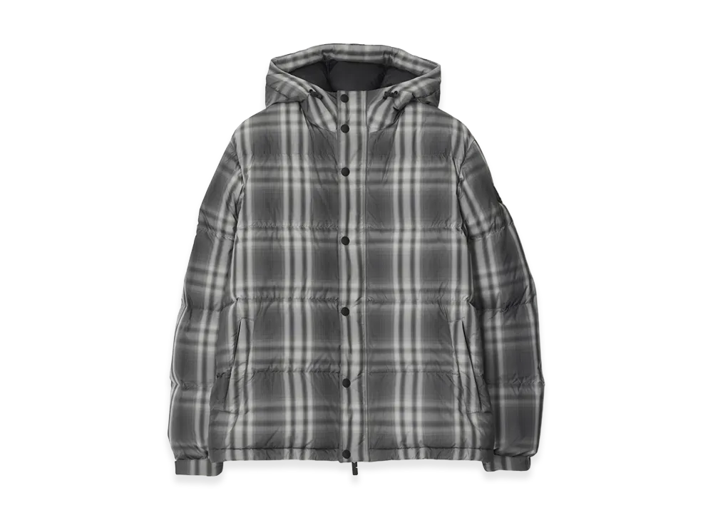 Burberry Ombre Check Hooded Down Jacket "Black"