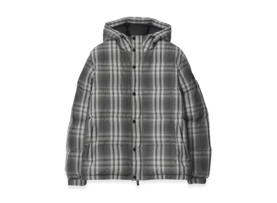 Burberry Ombre Check Hooded Down Jacket "Black"