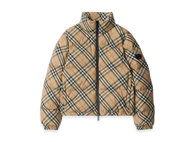 Burberry Women's Check Down Jacket "Sand"