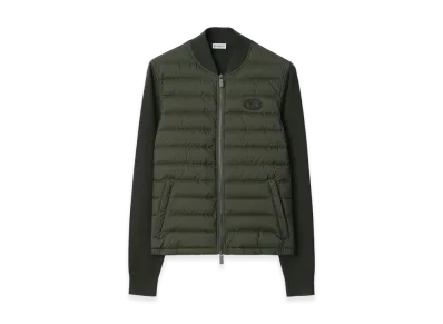 Burberry Quilted Nylon & Wool Jacket "Shale Green"