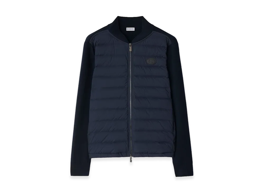 Burberry Quilted Nylon & Wool Jacket "Navy"