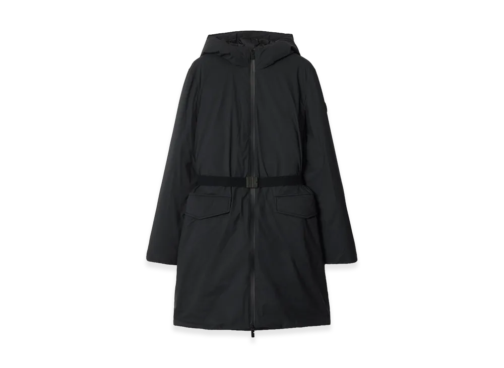 Burberry Women's Mid-length Hooded Nylon Coat "Black"