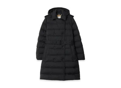 Burberry Women's Mid-length Nylon Hooded Down Coat "Black"