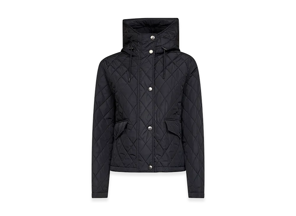 Burberry Women's Quilted Nylon Cropped Jacket "Black"
