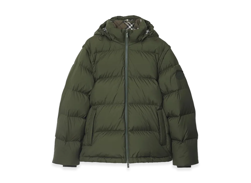 Burberry Detachable Sleeve Down Jacket "Shale Green"