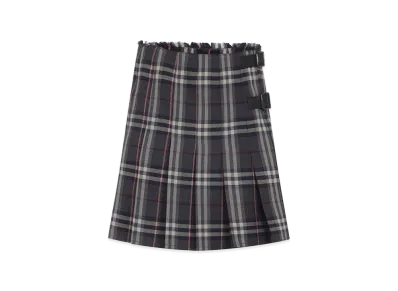 Burberry Women's Check Mini Skirt "Dark Gray"