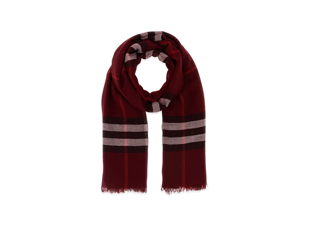 Burberry Embroidered Wool Scarf "Checked"