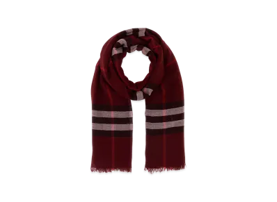 Burberry Embroidered Wool Scarf "Checked"