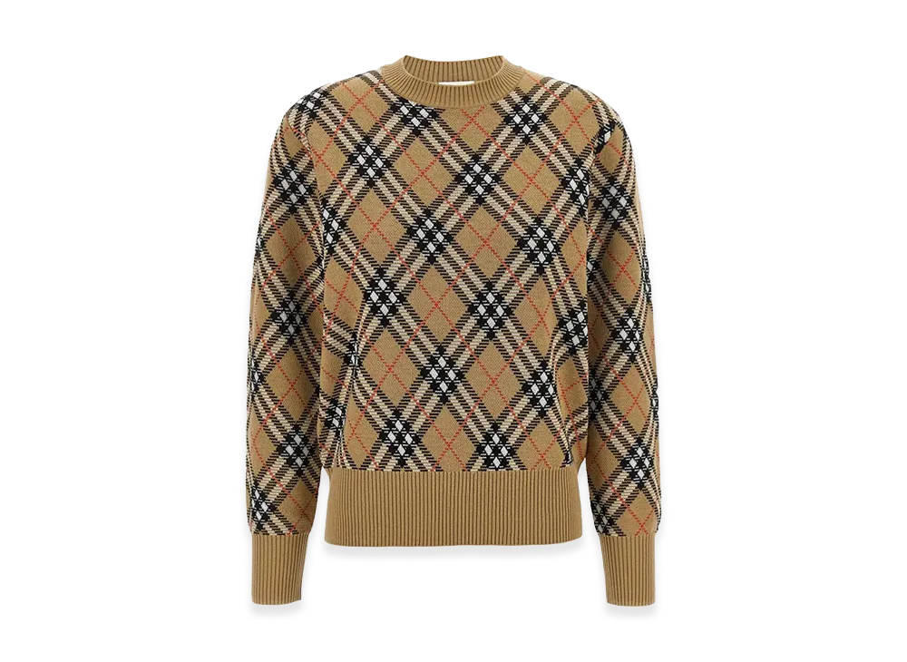 Burberry Women's Check Sweater "Beige"