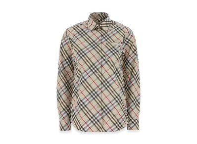 Burberry Women's Embroidered Poplin Shirt "Beige"