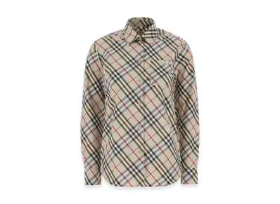 Burberry Women's Embroidered Poplin Shirt "Checked"