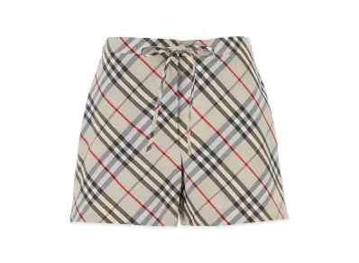 Burberry Women's Embroidered Poplin Shorts "Beige"