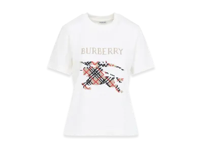 Burberry Women's Stretch Cotton T-Shirt "White/Ivory"
