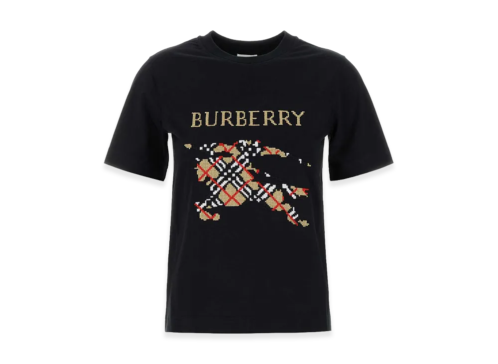Burberry Women's Stretch Cotton T-Shirt "Black"