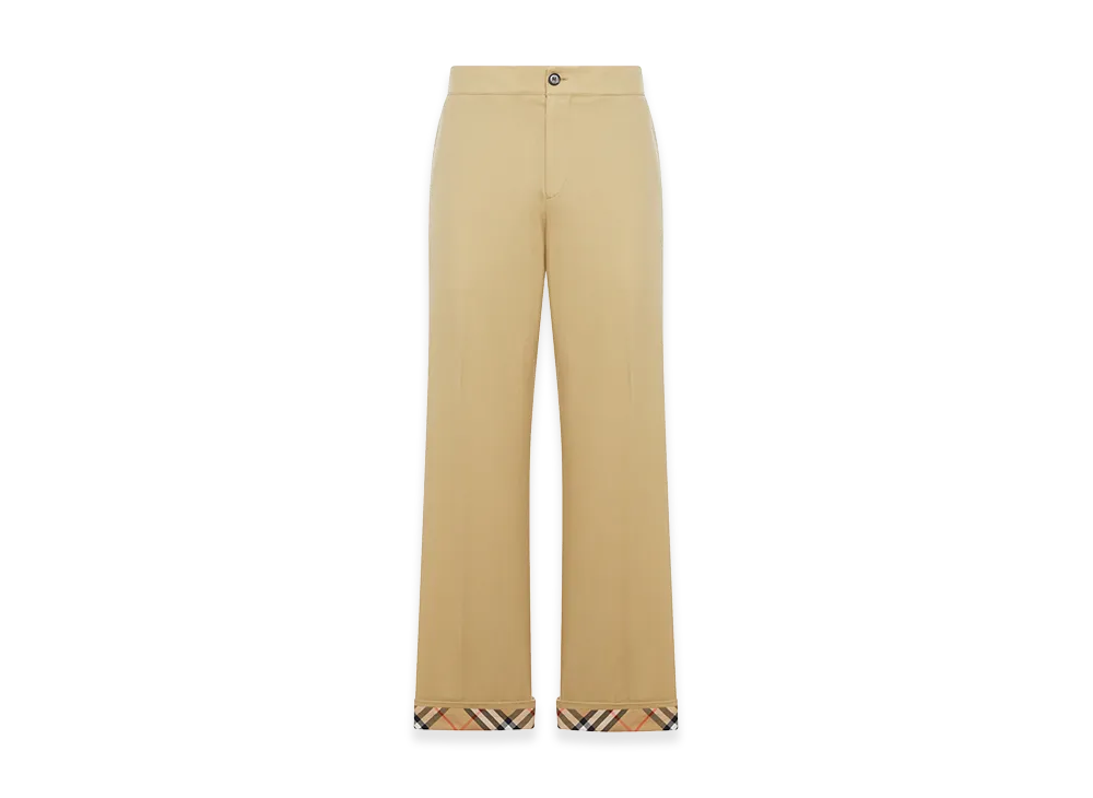 Burberry Gabardine Trousers "Beige"