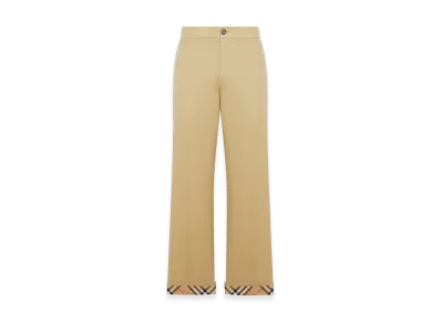 Burberry Gabardine Trousers "Beige"
