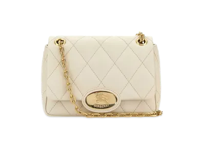 Burberry Women's Leather Small Strand Shoulder Bag "White/Ivory"