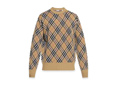 Burberry Wool Blend Crew Neck Sweater "Beige"