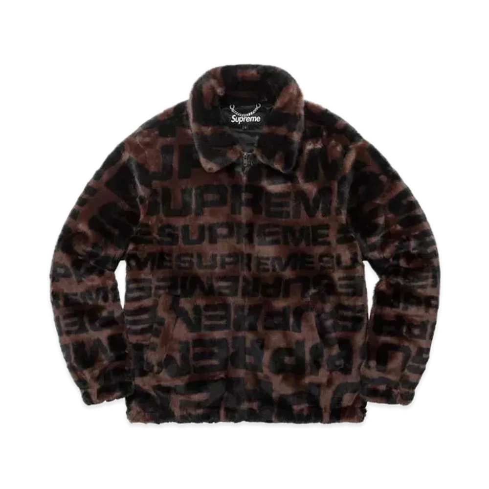 Supreme Faux Fur Repeater Bomber "Brown"