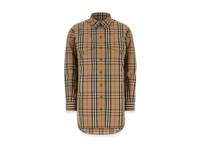 Burberry Women's Embroidered Cotton Shirt "Beige"