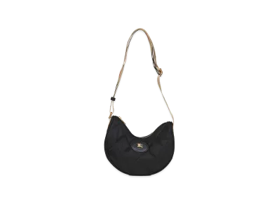 Burberry Women's Nylon Horseshoe Crossbody Bag "Black"