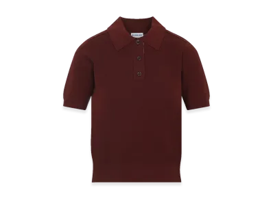 Burberry Women's Lightweight Wool Polo Shirt "Bordeaux"