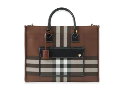 Burberry Women's Medium Freya Tote "Dark Birch Brown"