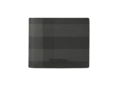 Burberry Check Slim Bifold Wallet "Charcoal"
