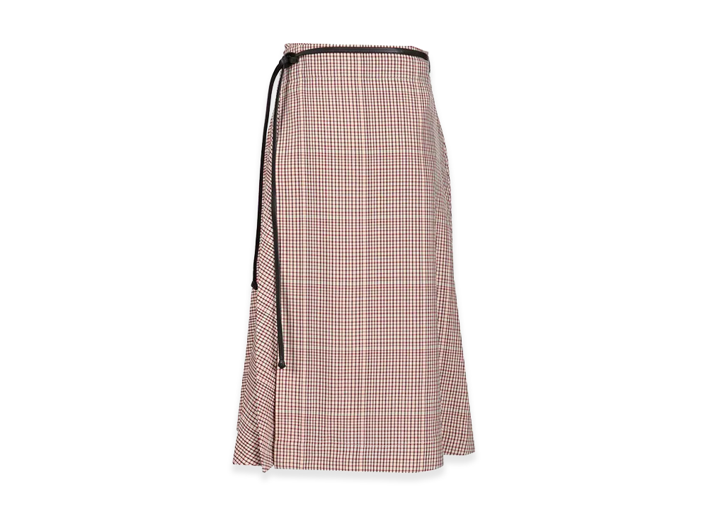 Bottega Veneta Women's Check Tech Viscose Midi Skirt "Multicolor"