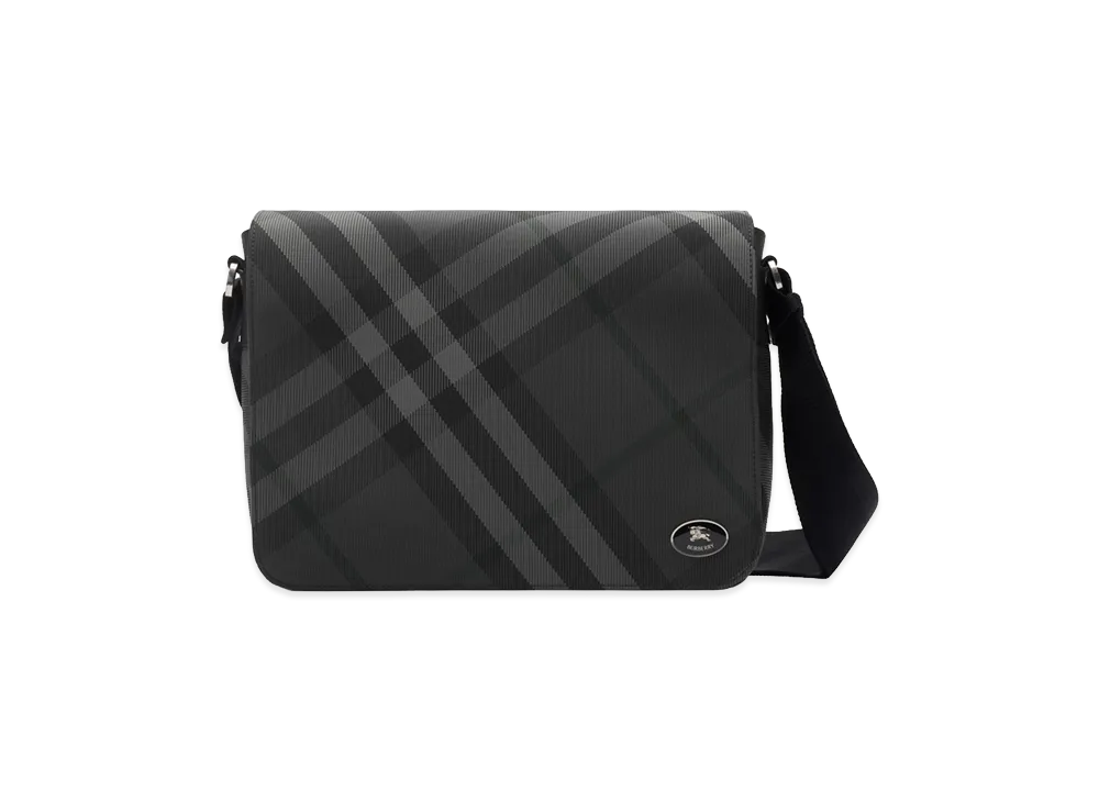 Burberry Grid Messenger Bag "Charcoal"