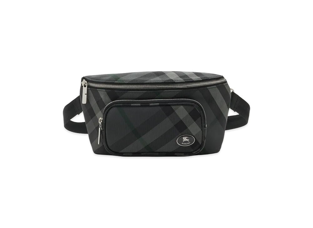 Burberry Grid Belt Bag "Charcoal Grey"