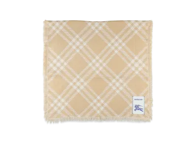 Burberry Wide Silk And Wool Scarf "Sand"