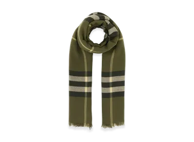 Burberry Embroidered Wool Scarf "Checked"