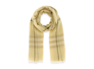 Burberry Embroidered Wool Scarf "Checked"