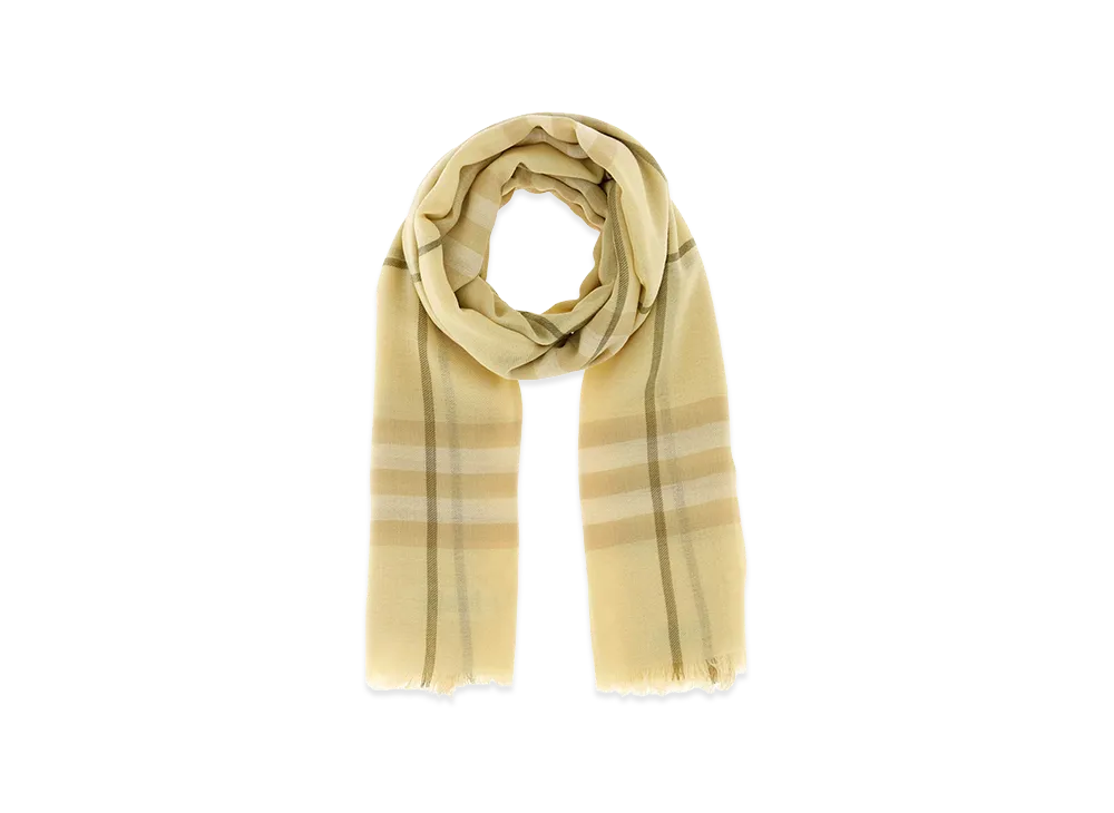 Burberry Embroidered Wool Scarf "Checked"