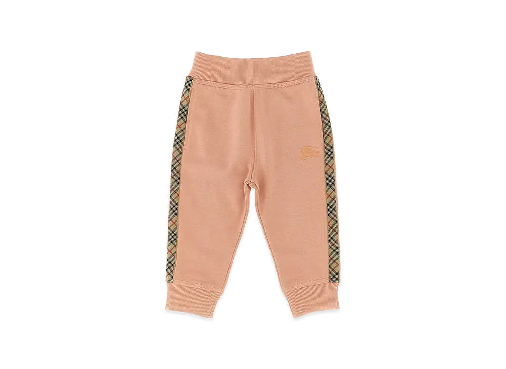 Burberry Kids Jackson Check Tape Joggers "Pink"