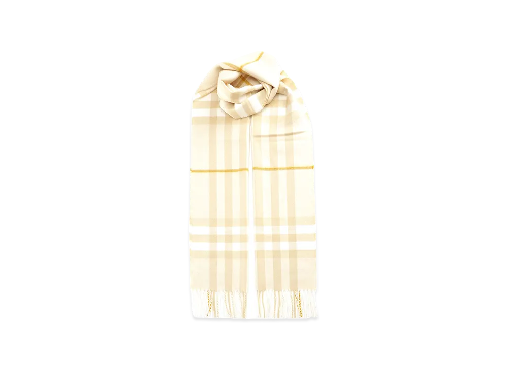 Burberry Embroidered Cashmere Scarf "Checked"