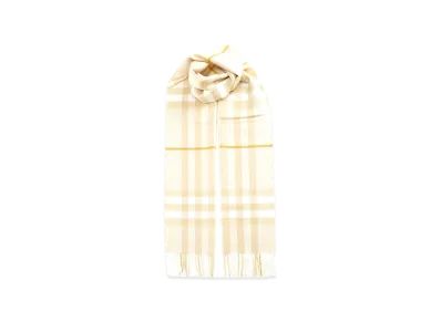 Burberry Embroidered Cashmere Scarf "Checked"
