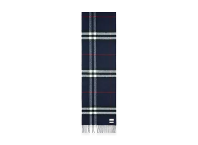Burberry Cashmere Check Scarf "Blue"