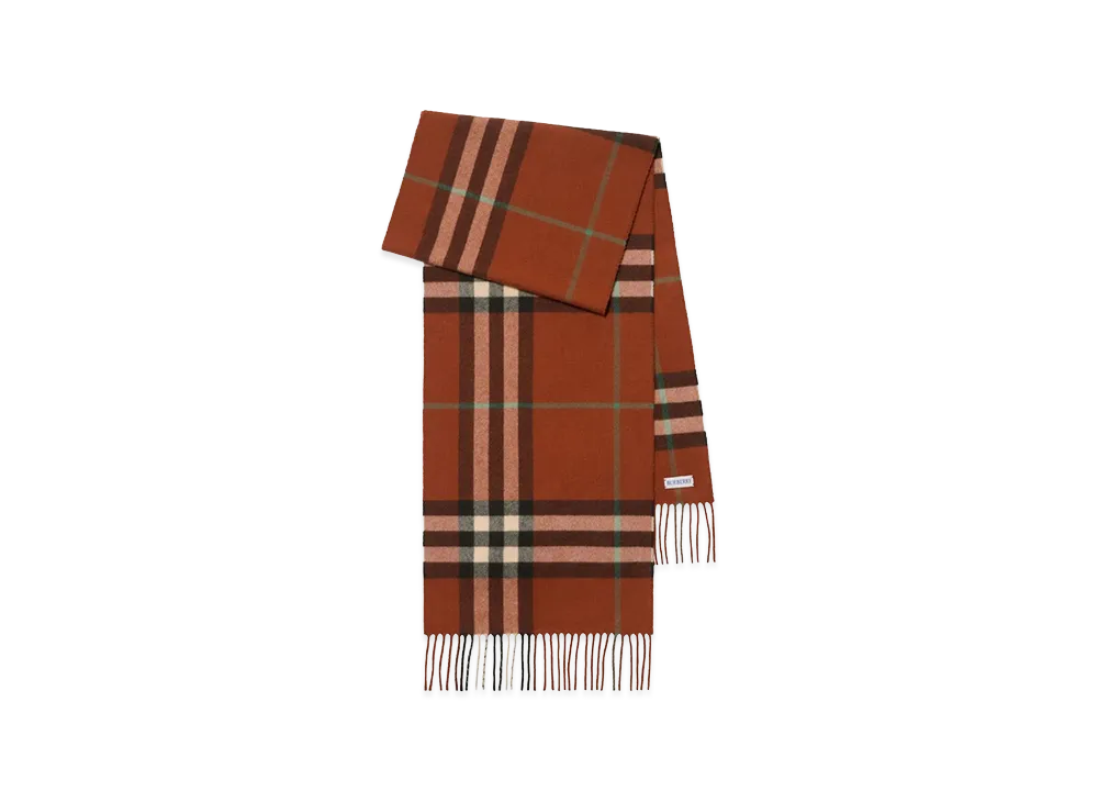 Burberry Women's Giant Check Cashmere Scarf "Camel"